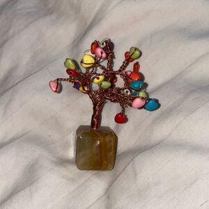 Prosperity Tree Copper Wire, Rainbow, and Stone
